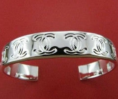 CC-221 Famous Brand Silver Plate Cuff Bangles High Quality Fashion Jewelry - Factory Watches Store