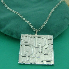 NL006 Brand Silver Square Pendant with Necklace - Factory Watches Store