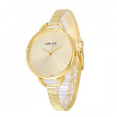 WoMaGe Brand Fashion Gold Full Steel Watch Luxury Dress Wristwatches - Factory Watches Store