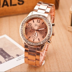 3 Colors Women Fashion Geneva Watch Steel Watch Quartz Watch Female Clock - Factory Watches Store