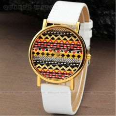 4 colors Fashion Women Sports Watch Leather Quartz Watch Female Clock - Factory Watches Store