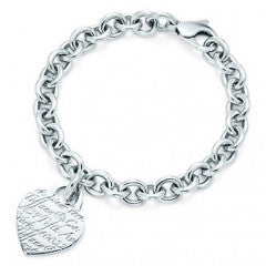 BL009 Brand Silver Heart Pendant with Bracelet - Factory Watches Store
