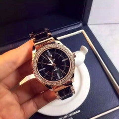 RX036 Luxury Brand Ceramics Watches Rhinestone Dress Clock - Factory Watches Store