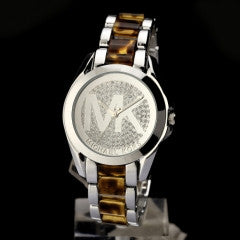 TOP Quality Famous Brand BIG Logo with Rhinestone Popular Silver Watch OL Lady Clock - Factory Watches Store