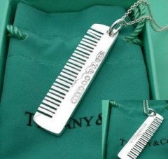 NL012 Brand Silver Comb Pendant with Necklace - Factory Watches Store
