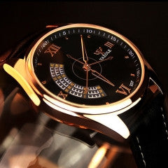 Famous Brand YAZOLE New Three Seconds Display Watches Men Luxury Roman Military Dress Watch Top Qual - Factory Watches Store