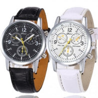 4 Color Fashion Leather Business Watches Men Luxury Brand Quartz Clock - Factory Watches Store