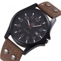 Top Brand Luxury Men's Quartz Watches New Military Watches Retro Leather Men Sports Watches Date Out - Factory Watches Store