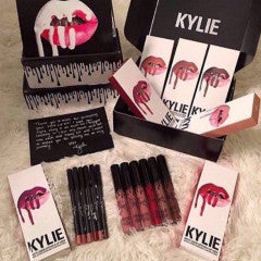 KY222 Brand Lip Gloss Lip Kit Liquid Lipsticks sets with Matte Lipgloss & Lipliner - Factory Watches Store