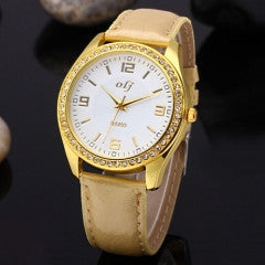 2 Colors Women Fashion Luxury Gold Watch Quartz Watch Female Clock - Factory Watches Store