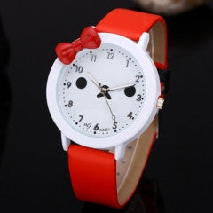 2 colors Lady Fashion Cute Watch Leather Quartz Watch Female Clock - Factory Watches Store