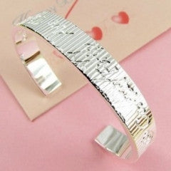 TF9-20 Famous Brand Silver Plate Cuff Bangles High Quality Fashion Jewelry - Factory Watches Store