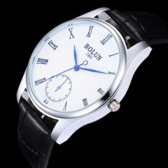 Luxury Fashion Roman Numerals Leather Watch Casual Business Clock for Men - Factory Watches Store