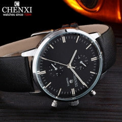 Hot CHENXI Men Fashion Quartz Wrist Watches Men Luxury Brand Leather Strap Wristwatch Casual Watch R - Factory Watches Store