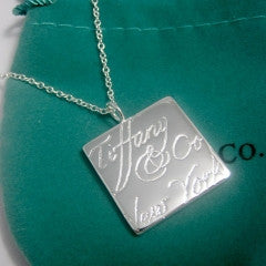 NL004 Brand Silver Square Pendant with Necklace - Factory Watches Store