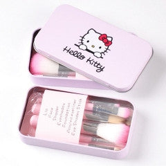 7pcs=1set Hello Kitty Mini Makeup brush Set cosmetics kit with Metal box. - Factory Watches Store