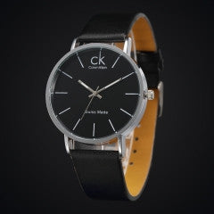 8824-BK Leather Strap Fashion Brand Watches Casual Wristwatches - Factory Watches Store