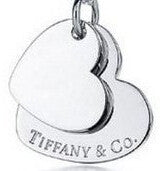 PD013 Brand Double Heart Silver Pendant - Factory Watches Store