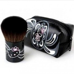 KT005 Top Quality Hello Kitty Kabuki Soft Hair Blusher Foundation Face Powder Brush With Leather Bag - Factory Watches Store